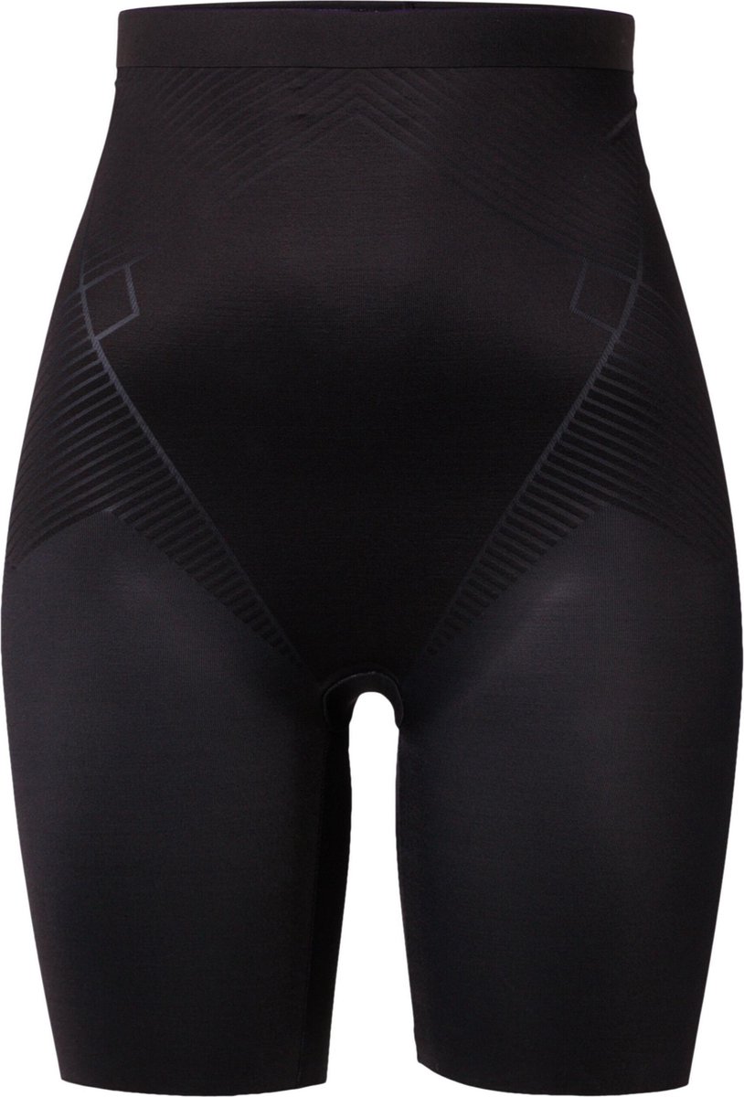Spanx -maat XL- Thistincts High 2.0 Waisted Mid Thigh Short - Zwart