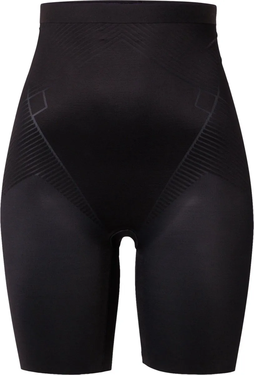 Spanx -maat XL- Thistincts High 2.0 Waisted Mid Thigh Short - Zwart