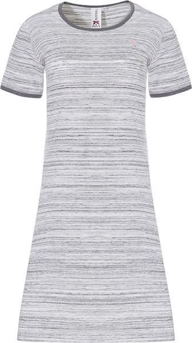 t-shirt, dames, grijs, gemêleerd, korte mouwen