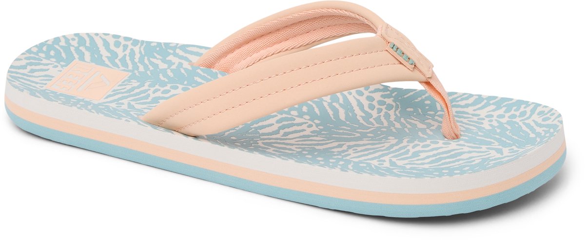 REEF - maat 36 - KIDS AHI Meisjes Slippers - peach - Blauw animal