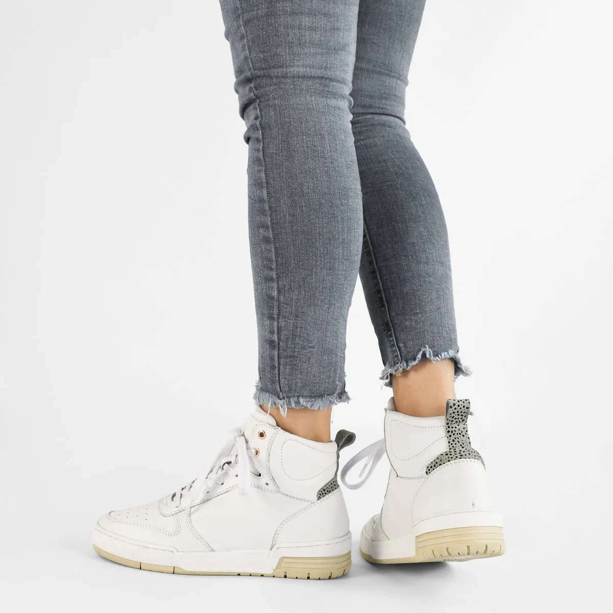 PS Poelman - Maat 38 - TEAK Dames Sneakers - Wit