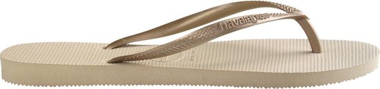 Havaianas - Maat 35/36 - Slim Dames Slippers - Sand Grey/Light Golden