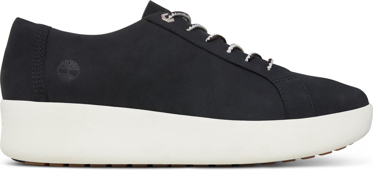 sneaker, sportschoen, donkerblauw, platte zool, luxe-platform