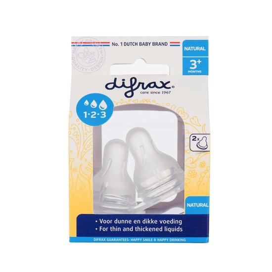 Difrax - Soft flessenspeen 123 S - 2 st