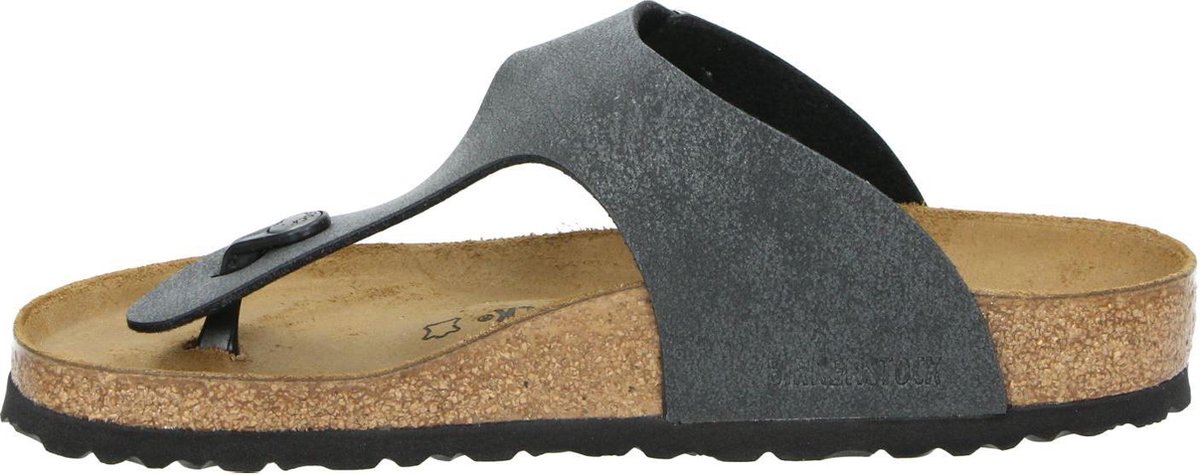 Birkenstock Ramses Regular Finished Birko-Flor Nubuck - 41 - Heren Teenslipper - Zwart