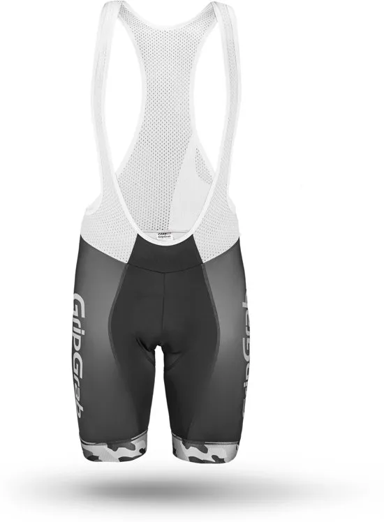 GripGrab Race Bibs Men's Fietsbroek - Grijs Camo - Maat XXS