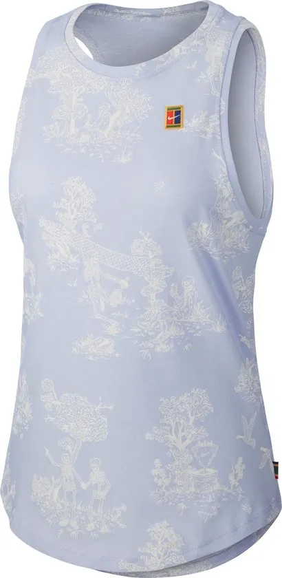 Nike Court  - Maat S - Seasonal Sporttop Dames - Oxygen Purple/(Multi Color)