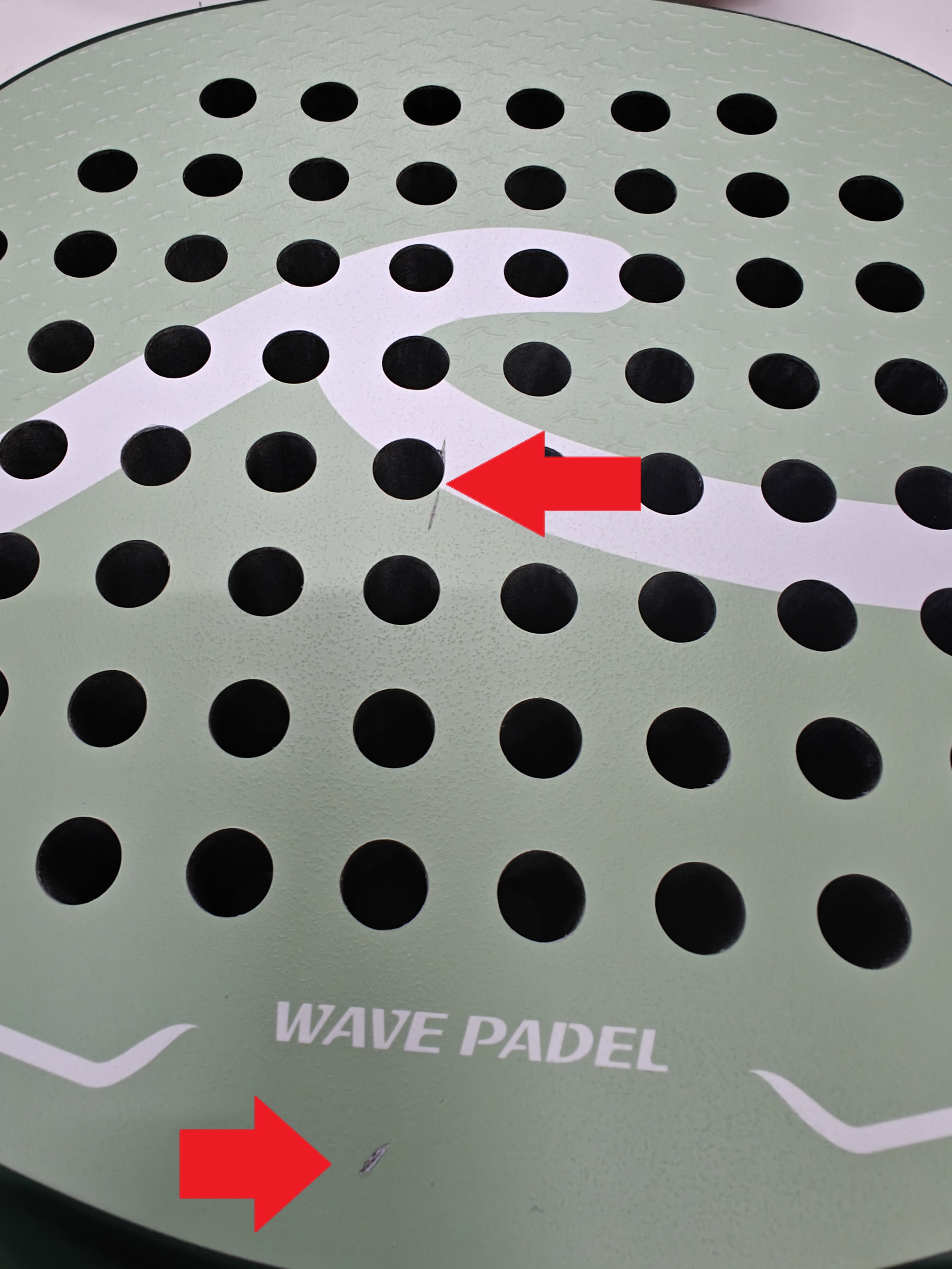 Padel Racket - 100% Carbon Voor mannen en vrouwen - Green serve padel