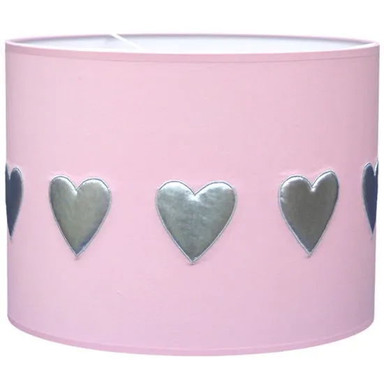 Taftan - Hanglamp - Hartjes Zilver - Roze -  35 cm