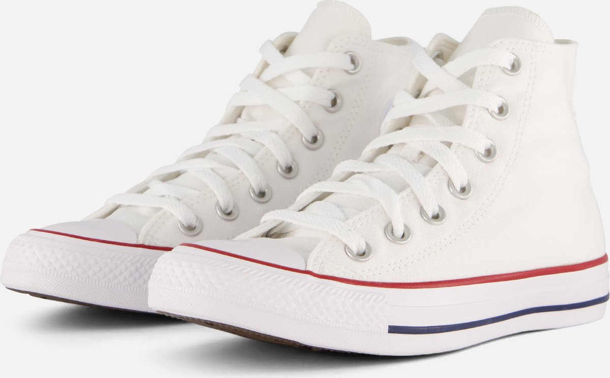 sneakers, canvas, wit, high-top, veterschoen