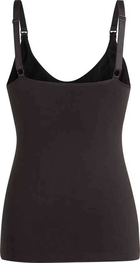 Noppies - Maat XS/S - Naadloze Voedingstop Seamless - Black