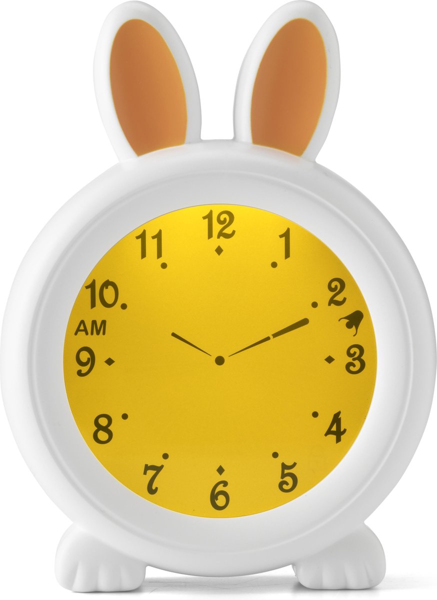 Alecto BC100BUNNY - Slaaptrainer - nachtlampje - wekker - konijn - White