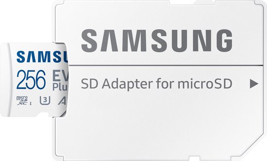 Samsung EVO Plus - Micro SD Kaart - Inclusief SD Adapter - 160 MB/s - 256 GB