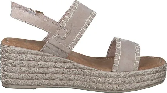 MARCO TOZZI - maat 37 - premio Leather, Soft Lining and Feel Me Softstep Insole Dames Sandalen - NUD
