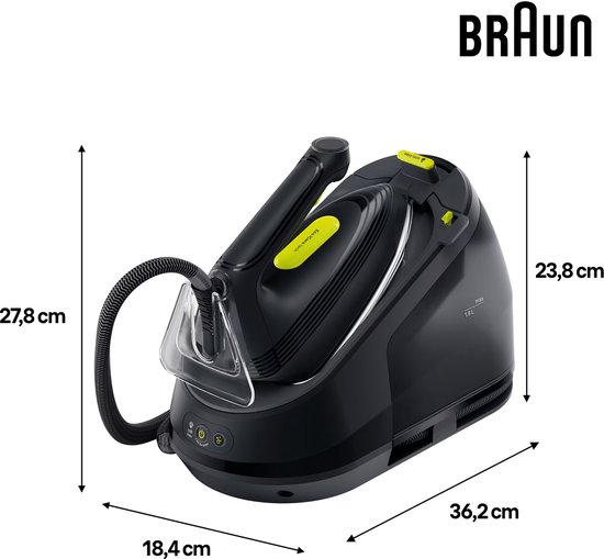 Braun CareStyle 3 IS3257BK - Stoomgenerator - Compact Opbergen - Eco-instelling - Zwart