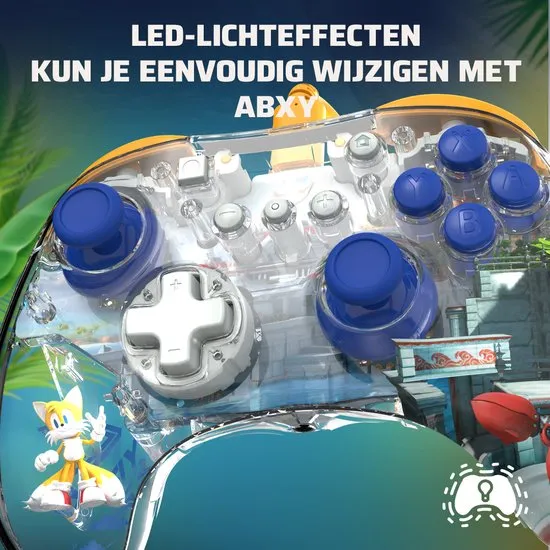 REALMz Bedrade Controller - LED - Tails Seaside Hill Zone - Nintendo Switch