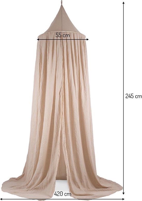 Jollein-Klamboe Jollein Klamboe vintage 245cm - nougat