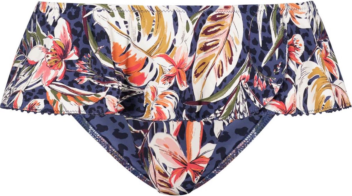swimwear, bikini, off-shoulder, floral, patterned