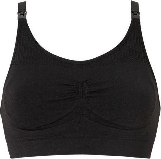 Noppies -Maat XS/S - Comfortabele naadloze voedingsbh Black