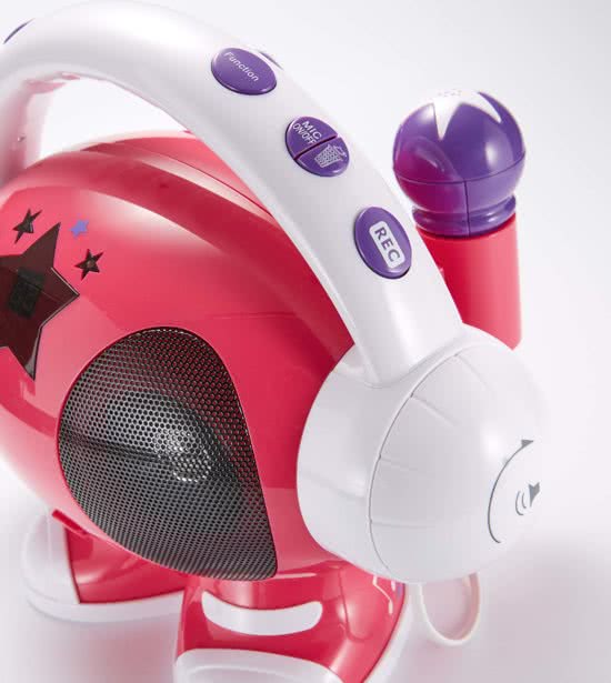 Koopjeshoek- Karaoke Robot met 2 microfoons - usb aansluiting en voice recording via SD kaart