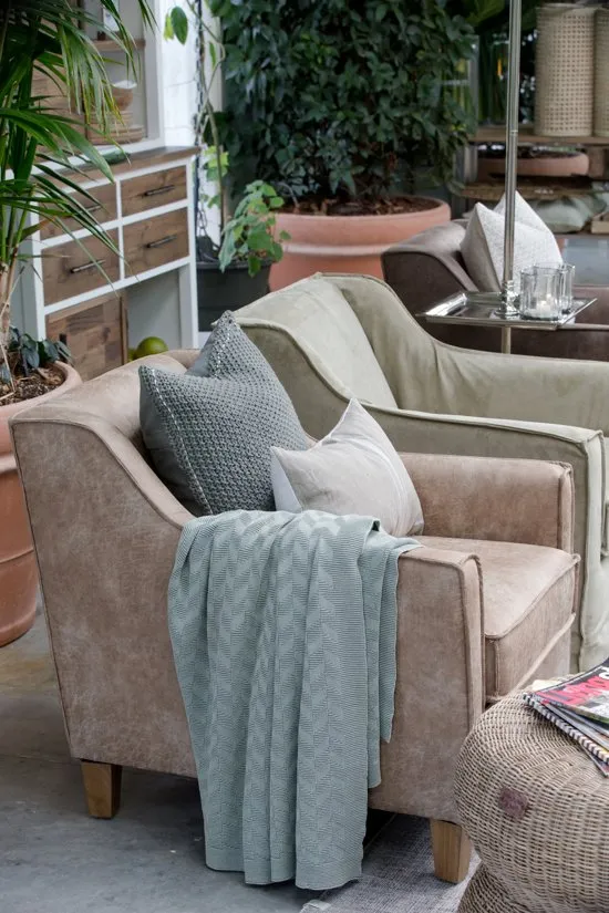 Riviera Maison Pure Pleasure Throw - Plaid - 170x130 - groen - Katoen