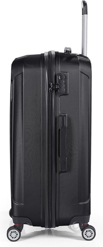 Polo&Sky Trolley Reiskoffer Middelgroot 67cm Zwart
