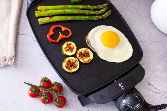 Jata - GR205 - compacte teppanyaki bakplaat - 1000 Watt - voor 2 pers - PFOA vrij - Durastone anti-a