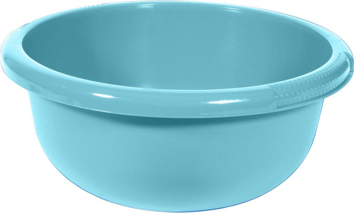 zinkenbak, bowl, turkoois, plastic, kom