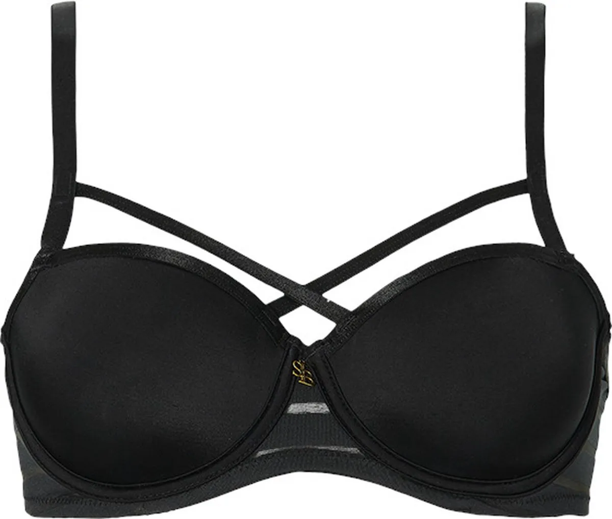 bh, zwart, beugel-bra, ondergoed, vulling-bra
