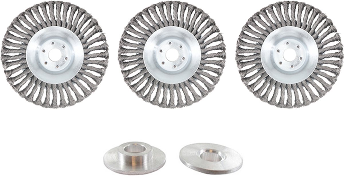 wielenborstel, draadborstel, borstelwagen, grinder-accessoire, wisselwiel