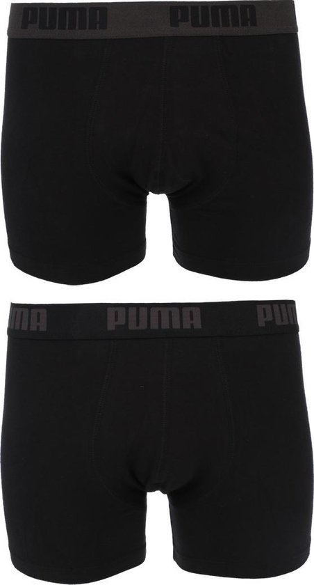 PUMA Boxershort Heren PUMA BASIC BOXER 2-pack - Black / Black - Maat M