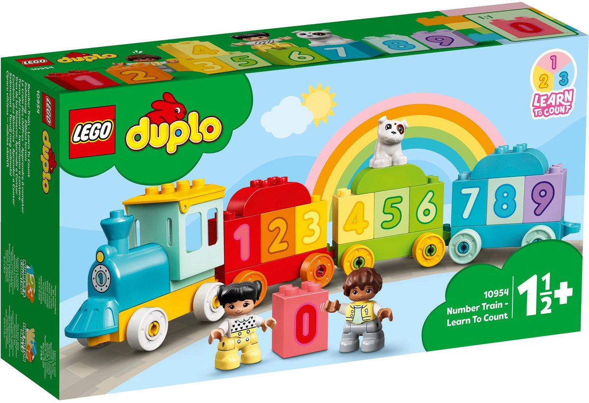 LEGO DUPLO Getallentrein Leren Tellen - 10954 Speelgoed, Baby, Persoon, Machine, Wiel