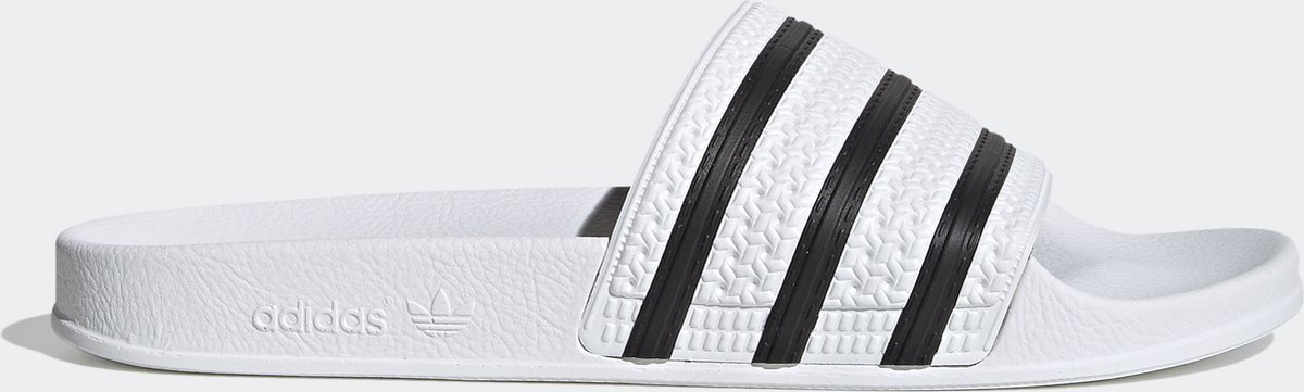 slip-on, sandalen, adidas, driebanden, witte_slippers