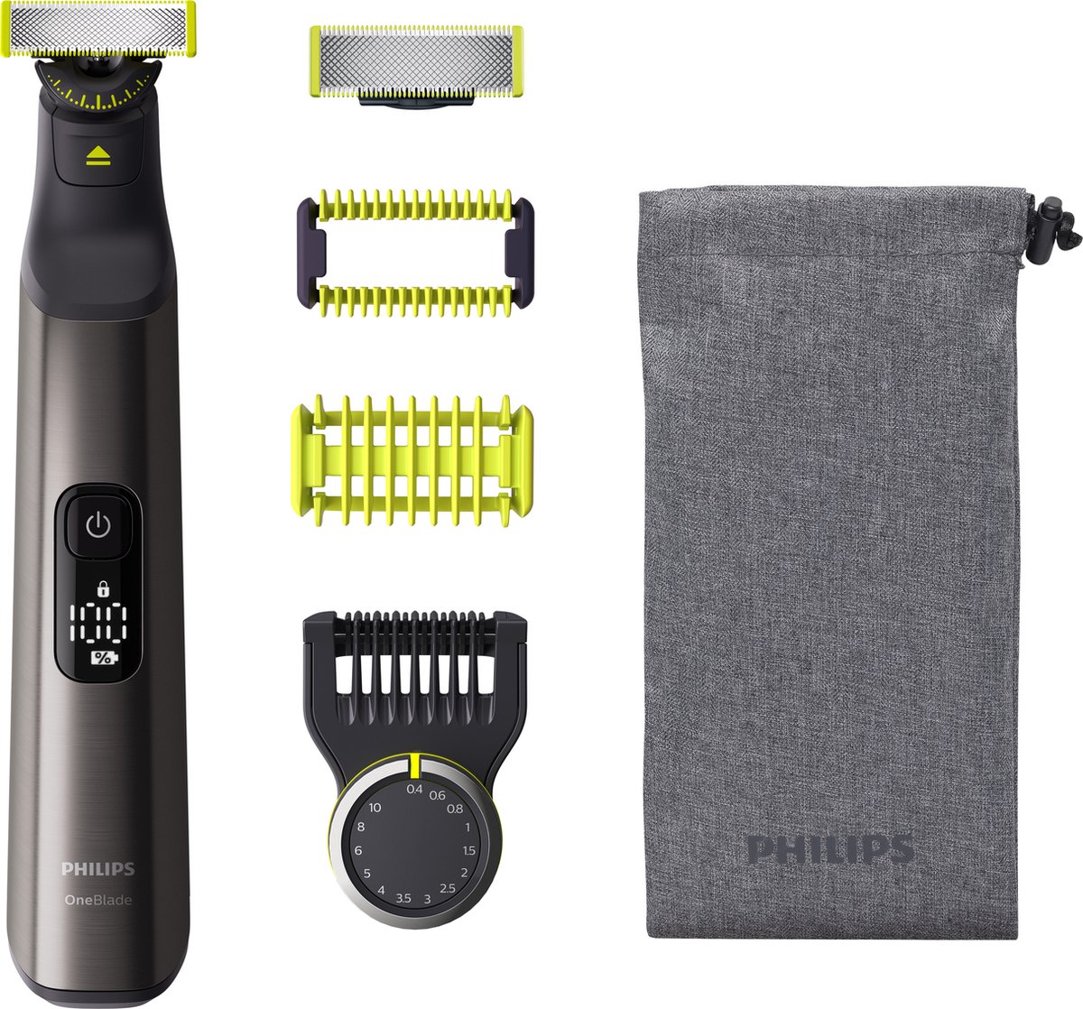 DGMoutet-nl-Philips-OneBlade-Pro-360-Face-Body-QP6551-30-Trimmer-scheerapparaat-en-styler-aanbieding-korting-sale Philips OneBlade Pro 360 Face + Body QP6551/30 - Trimmer, scheerapparaat en styler