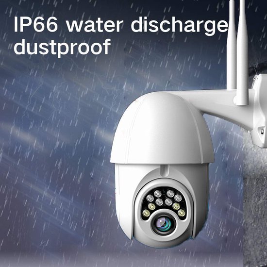 Kunststof behuizing Waterdichtheid IP66  WIFI Dome IP camera - buiten - draai- en kantelbaar - FULL