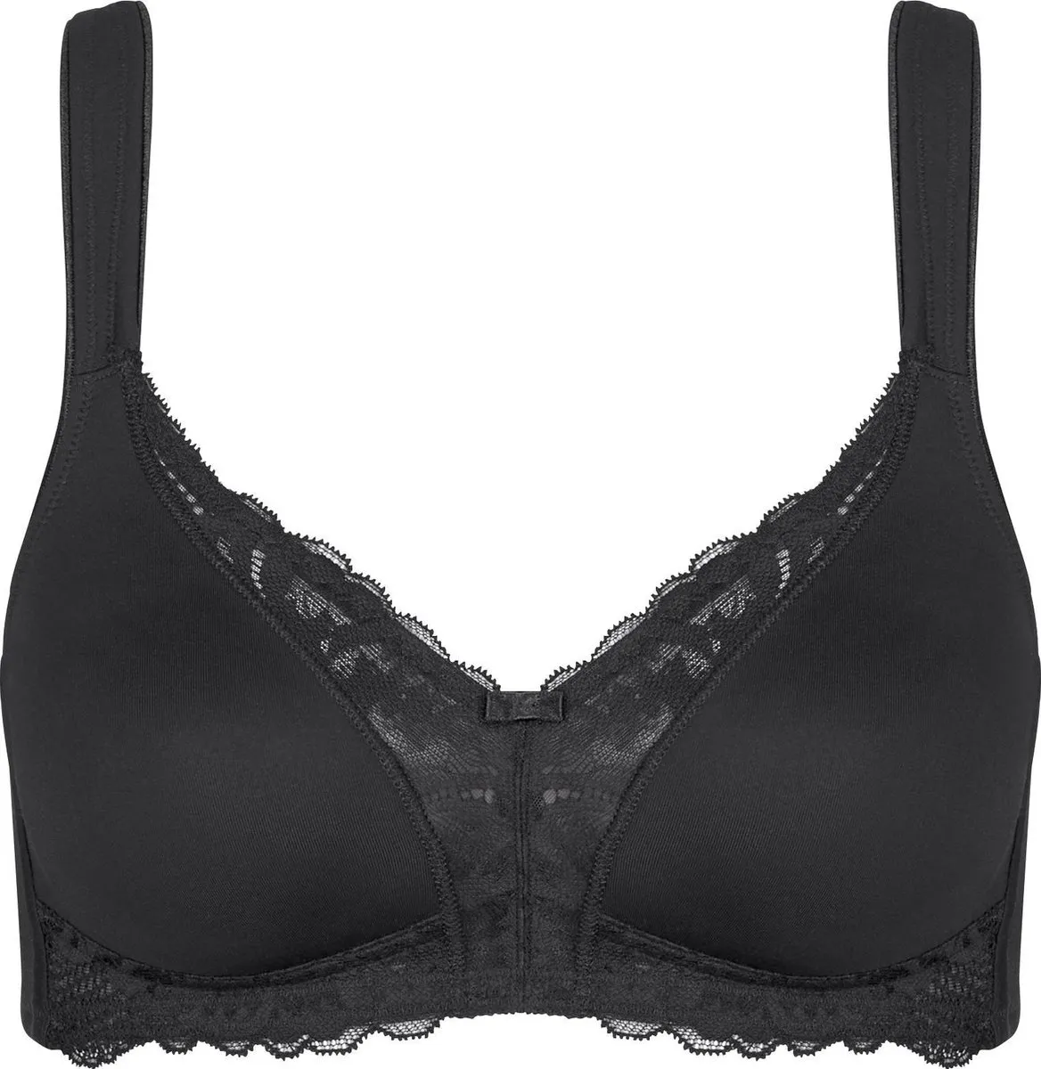 BH bra, zwart bh, kantrand, gepunt vulling, onderbeugel
