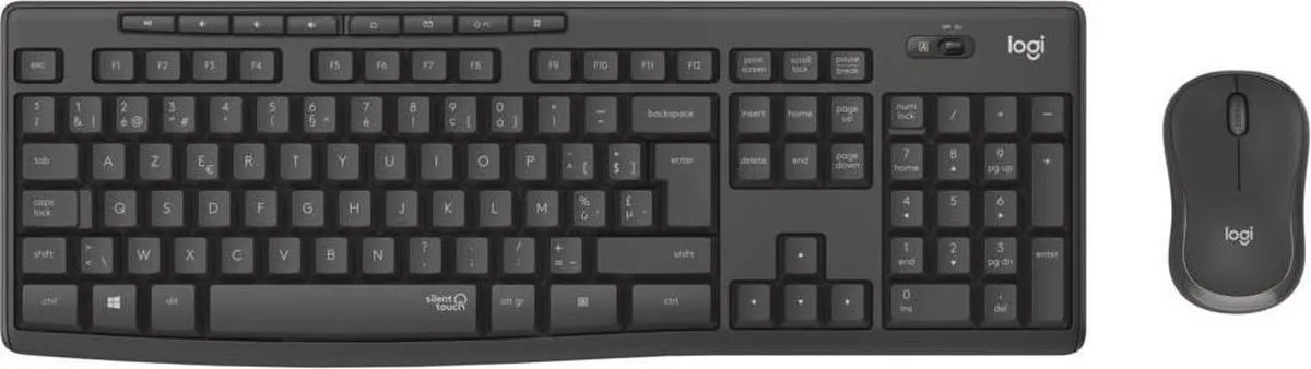 Logitech MK295 Silent - Draadloze muis en toetsenbord - AZERTY BE - Graphite