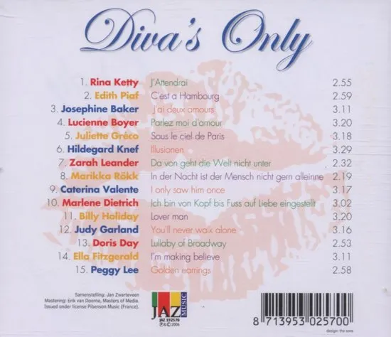 Diva S Only (CD)