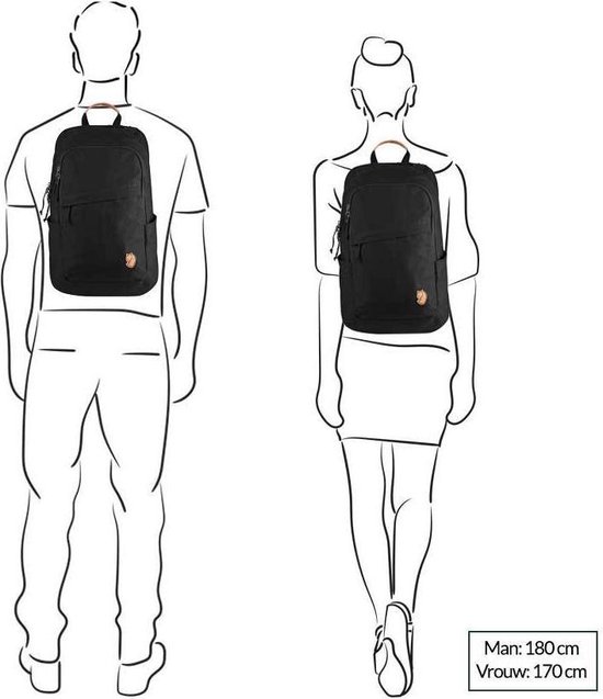 Fjallraven Raven Rugzak 20 liter - Black