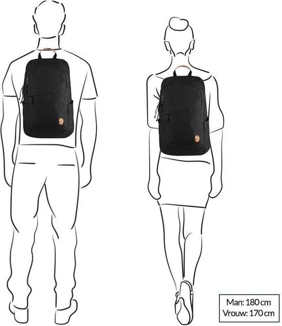 Fjallraven Raven Rugzak 20 liter - Black