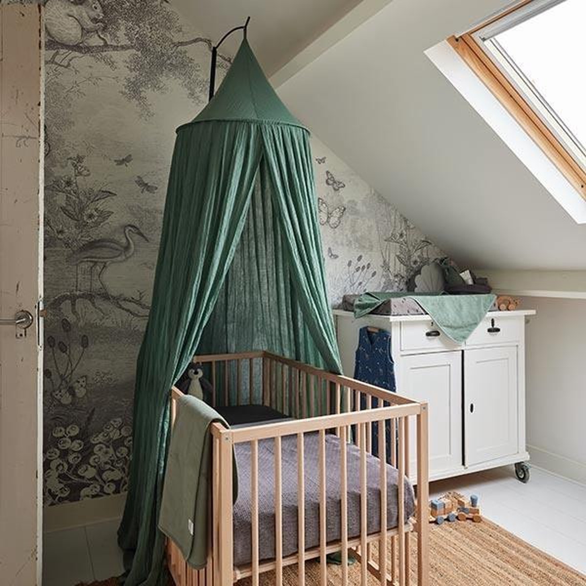 Jollein Klamboe Vintage - Ash Green - Klamboe Baby, Hemeltje - 245cm