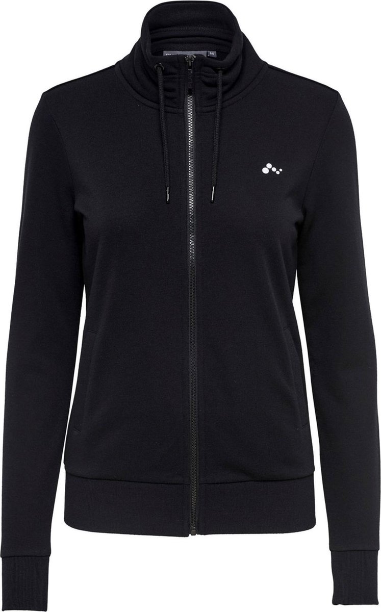 hoodie, zwart, ritssluiting voor, touwkoord, logo-dots