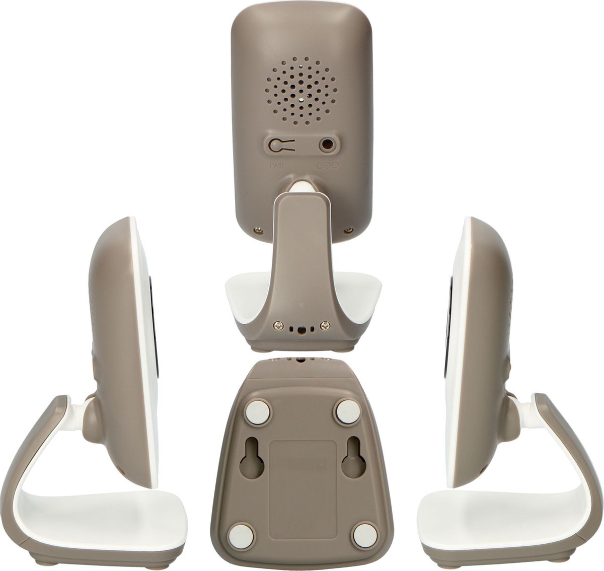 Alecto DVM-71 - Babyfoon met camera en 2.4" kleurenscherm - Wit/taupe