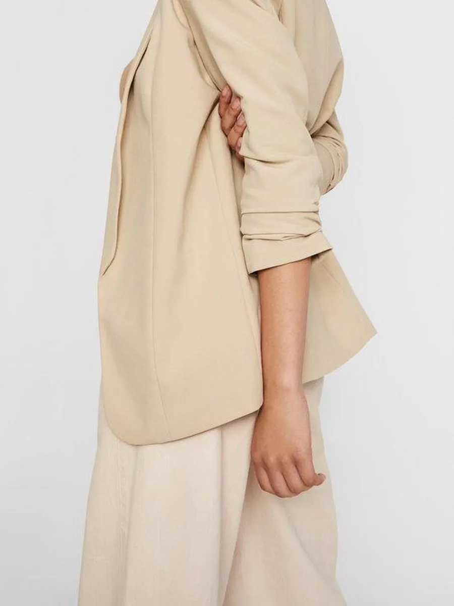 Pieces - Maat XL -  Dames 17090996 Boss 3/4 Blazer Noos White Pepper