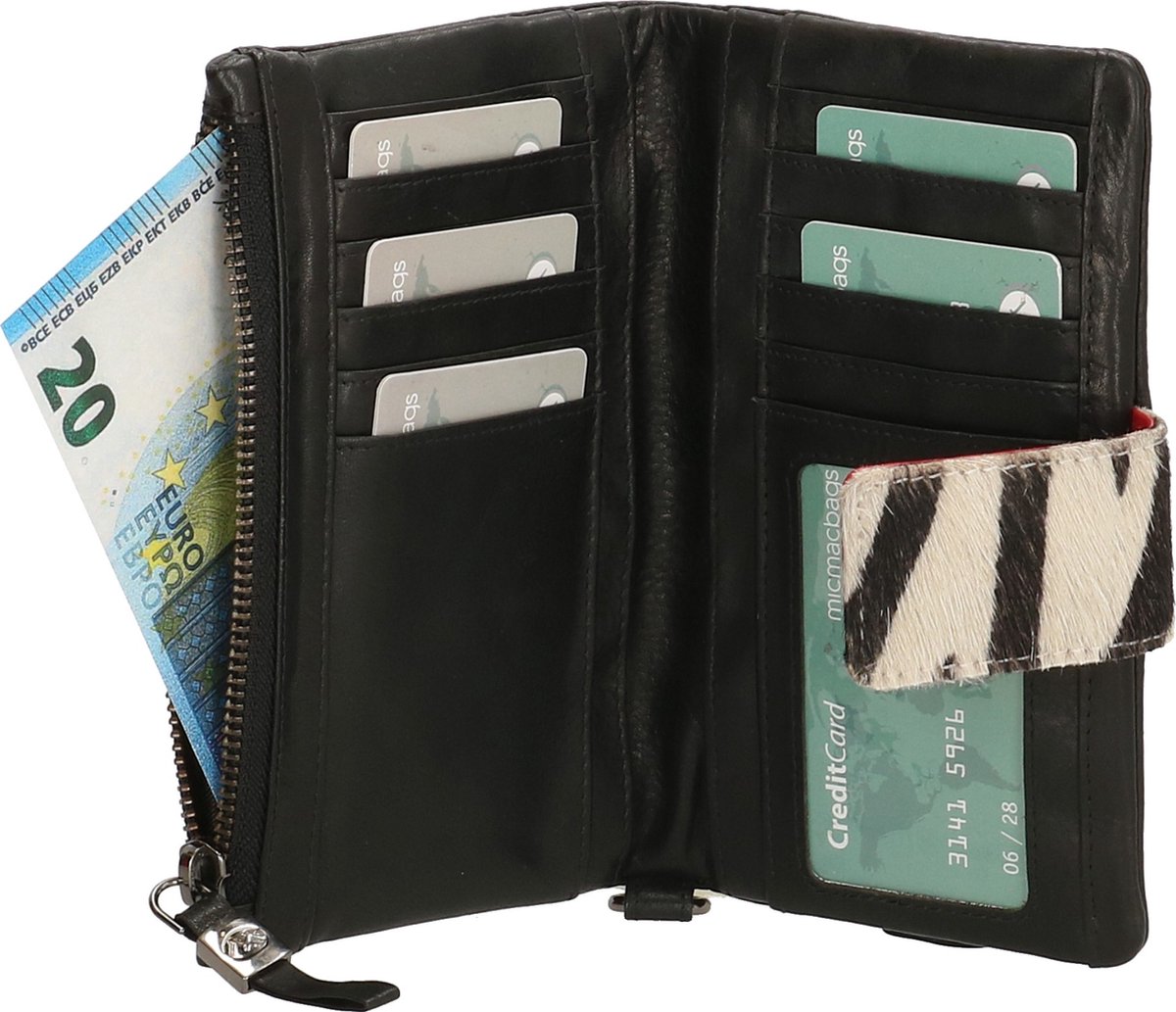 Micmacbags Wildlife Portemonnee - Zwart