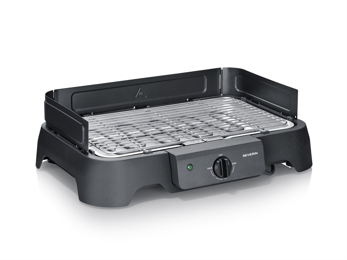 Severin PG 8593 Elektrische BBQ Tafelgrill – 2000 W – RVS Grillrooster – Temperatuurregelaar 35-200°C