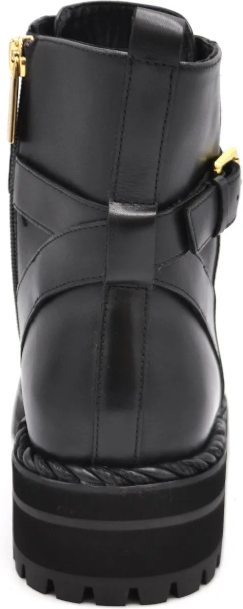 Liu Jo Pink 127 Biker Calf Dames Veterboots - 38 - Zwart