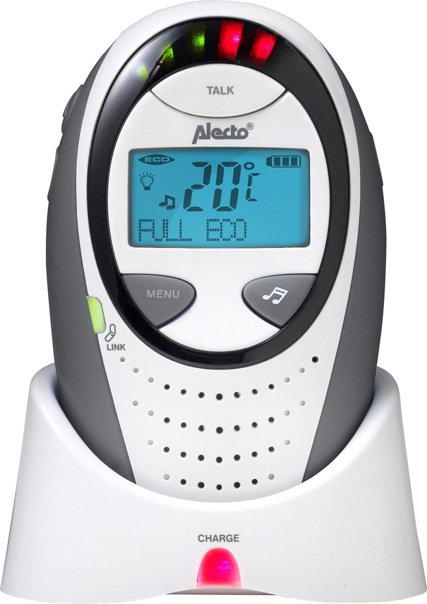 Alecto DBX-88 LIMITED - Full Eco DECT Babyfoon met Display - Antraciet