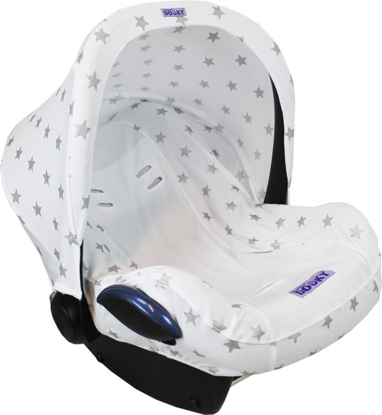 Dooky Seat Cover 0+ - White / Silver Stars