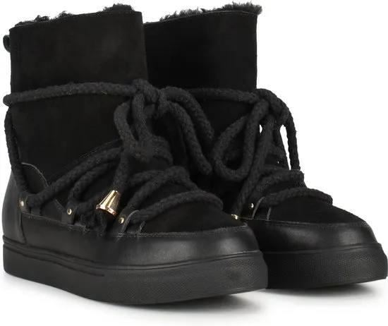 PS Poelman  - Maat 37 - MIA Dames Snowboots - Zwart